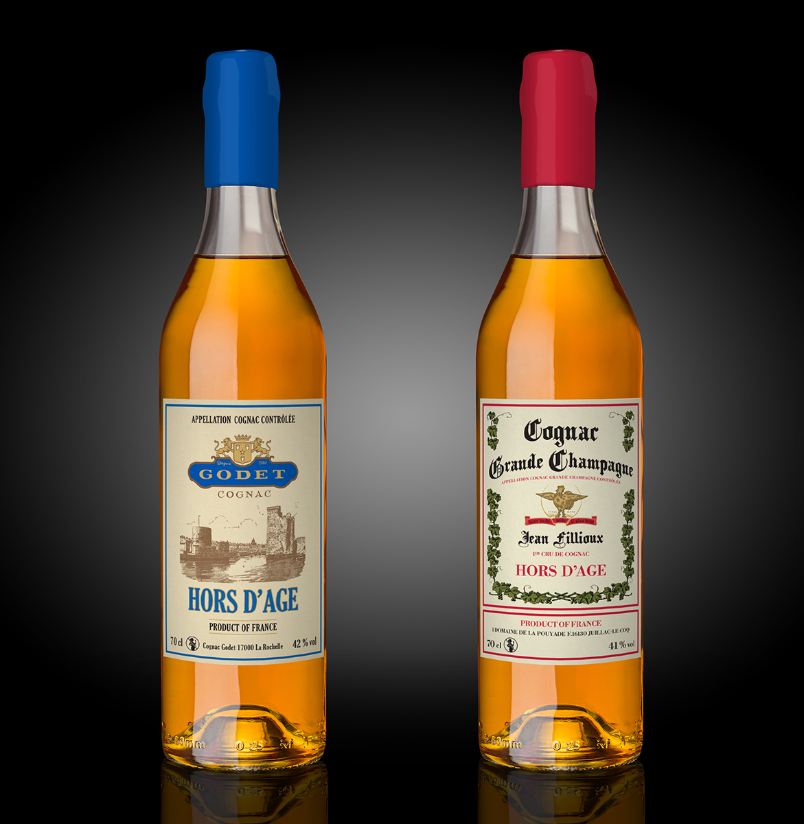 Label design for vintage cognacs