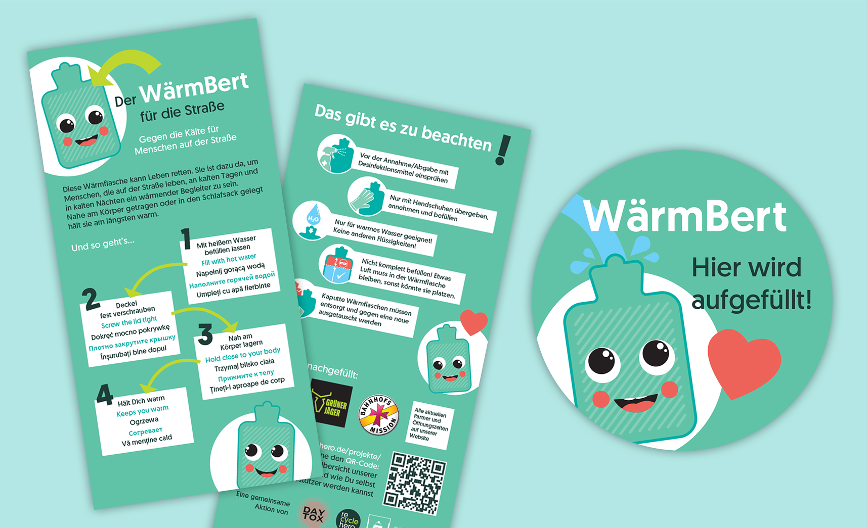 Instructional flyer design for Wärmbert