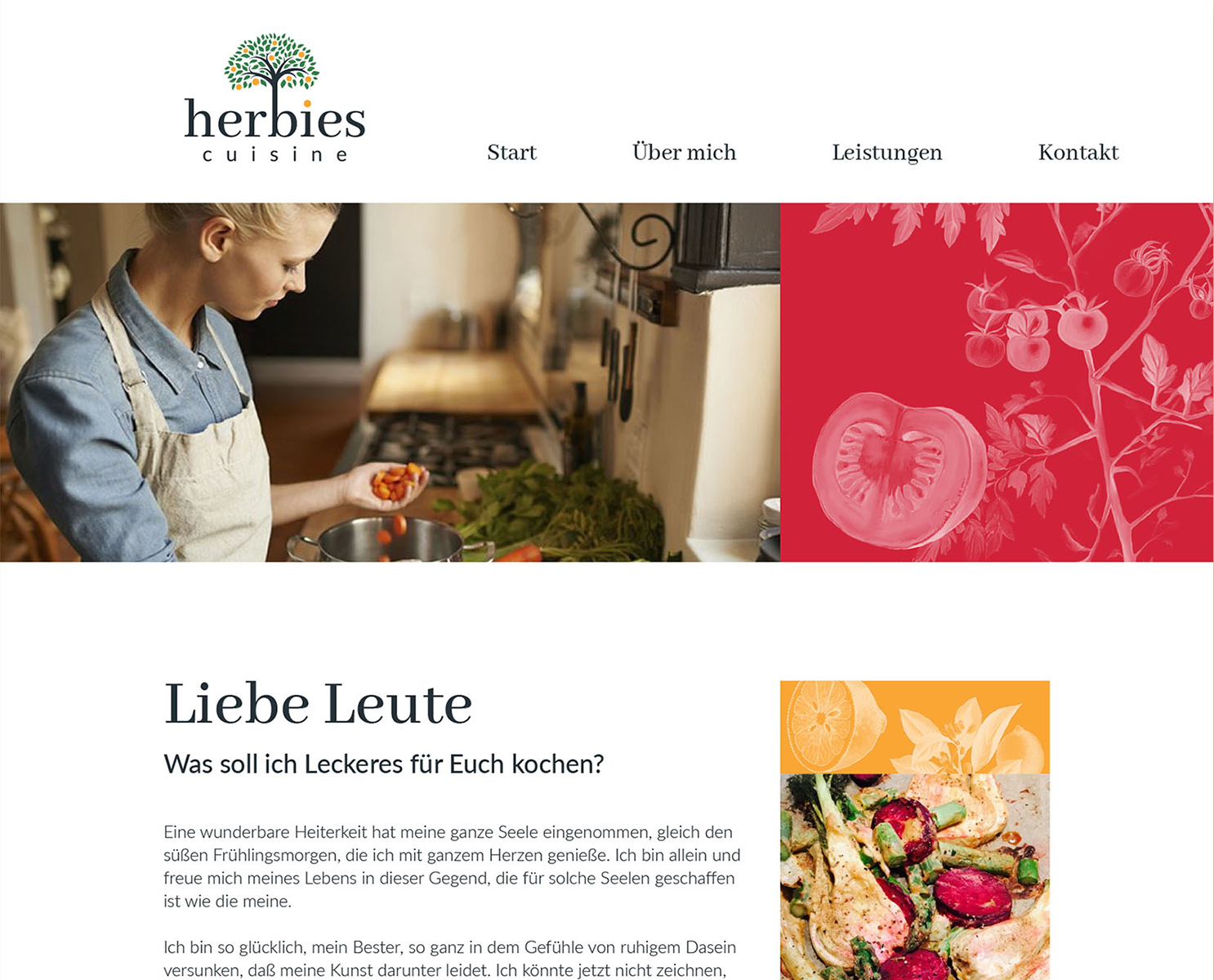 Concept design for Herbies Cuisine